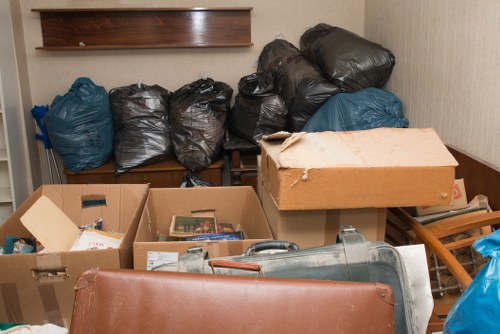 Bulky items being collected from a residence
